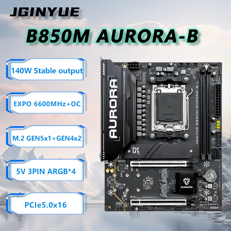 Am5 Micro Atx Pcie 5.0 Motherboard - JGINYUE B850M AURORA-B Yeni Anakart M-ATX