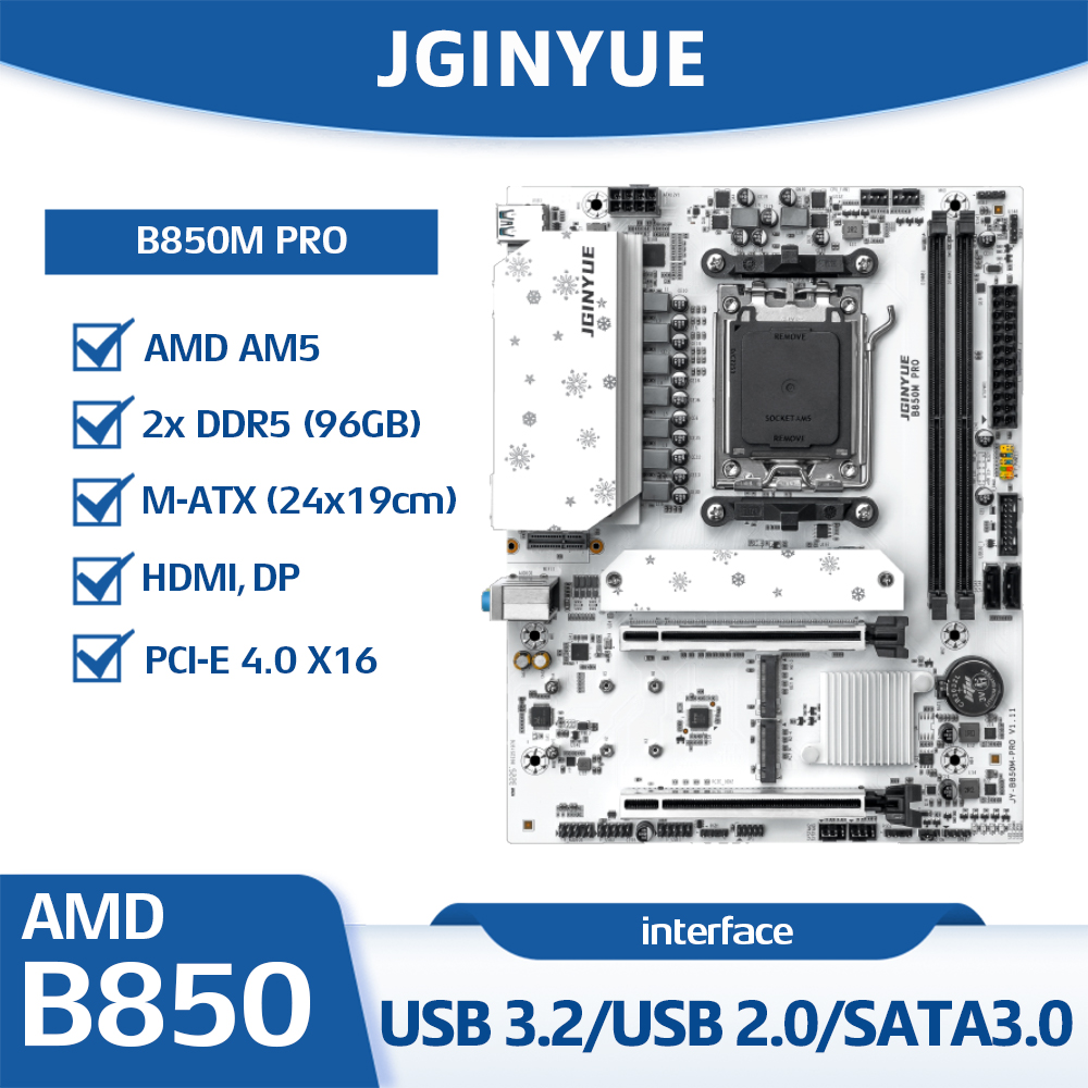 Am5 Micro Atx Pcie 5.0 Motherboard - JGINYUE B850M PRO Anakart AMD AM5