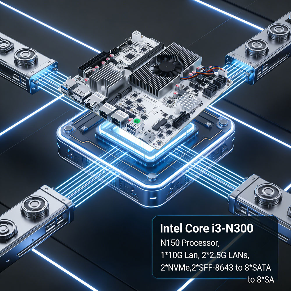 Mini Itx Dual 2.5G Nas Motherboard - 8-Bay NAS Mini ITX Anakart Intel