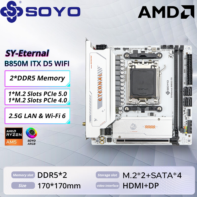 X870E Atx Motherboard - SOYO B850M ARGB Anakart WIFI6 MINI-ITX